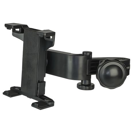 Автодержатель для планшета на подголовник 4.7-10" с поворотным механизмом чёрнный