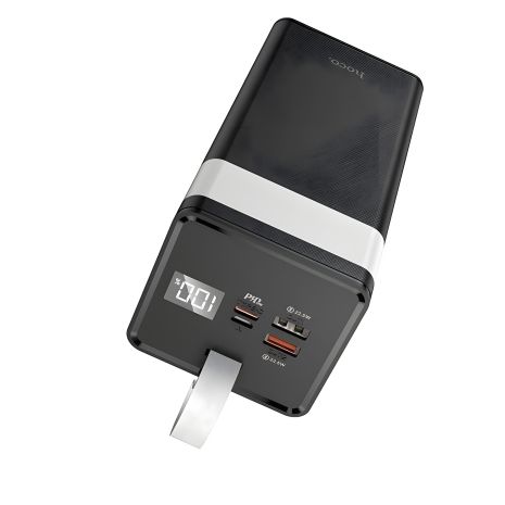 Повербанк із швидкою зарядкою Hoco J86A 50000mAh QC22.5W/PD20W/LCD/Lamp, Black Повербанк із швидкою зарядкою Hoco J86A 50000mAh QC22.5W/PD20W/LCD/Lamp, Black