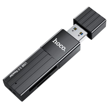 Адаптер перехідник Hoco HB20 USB 3.0 to SD/TF чорний