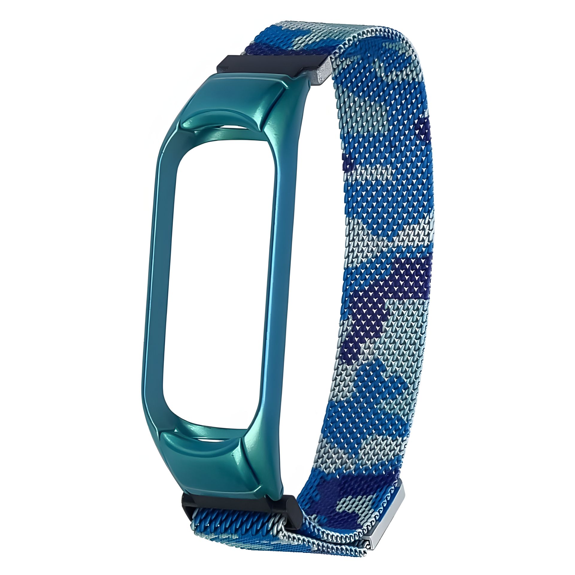 Ремінець Міланська петля для Xiaomi Mi Band 3, 4 синьо-камуфляжний Ремінець Міланська петля для Xiaomi Mi Band 3, 4 синьо-камуфляжний
