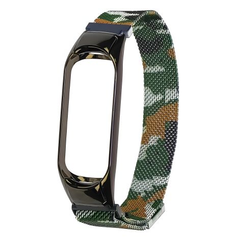 Хакі-камуфляжний ремінець Міланська петля для Xiaomi Mi Band 3, 4 Хакі-камуфляжний ремінець Міланська петля для Xiaomi Mi Band 3, 4