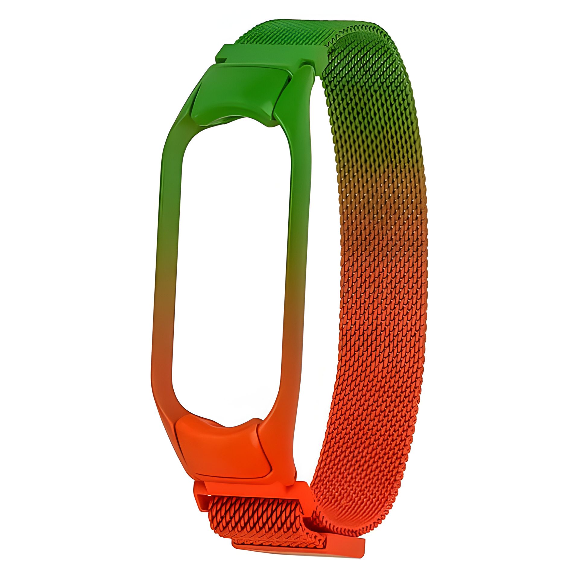 Ремешок радужная Миланская петля для Xiaomi Mi Band 3/4 № 32, зелёно-оранжевый Ремешок радужная Миланская петля для Xiaomi Mi Band 3/4 № 32, зелёно-оранжевый