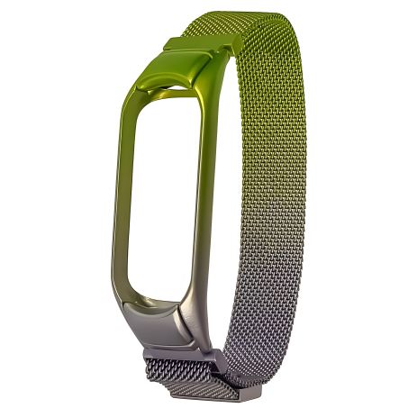 Ремінець Міланська петля райдужна для Xiaomi Mi Band 5, 6 № 35 зелено-бузковий Ремінець Міланська петля райдужна для Xiaomi Mi Band 5, 6 № 35 зелено-бузковий
