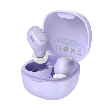 Навушники BASEUS WM01 Encok TWS | 5Hours, BT5.0, 40mAh/300mAh | (NGWM01) Purple Навушники BASEUS WM01 Encok TWS | 5Hours, BT5.0, 40mAh/300mAh | (NGWM01) Purple