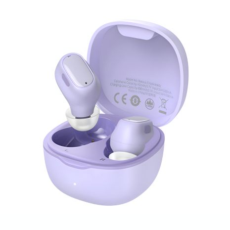 Навушники BASEUS WM01 Encok TWS | 5Hours, BT5.0, 40mAh/300mAh | (NGWM01) Purple Навушники BASEUS WM01 Encok TWS | 5Hours, BT5.0, 40mAh/300mAh | (NGWM01) Purple