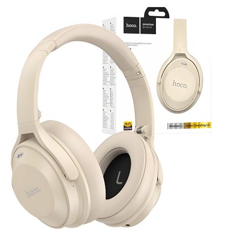 HOCO W37 Sound наушники Active Noise Reduction BT |BT5.3, AUX, 33h| золотые