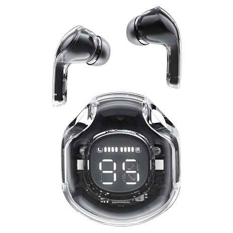 Чорні вакуумні бездротові навушники Acefast T8
