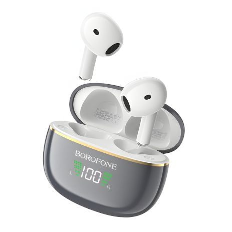 Навушники BOROFONE BW30 Cheerful true wireless BT headset Bright Metal Gray Навушники BOROFONE BW30 Cheerful true wireless BT headset Bright Metal Gray