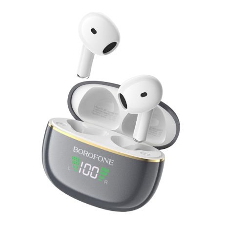 Навушники BOROFONE BW30 Cheerful true wireless BT headset Bright Metal Gray Навушники BOROFONE BW30 Cheerful true wireless BT headset Bright Metal Gray