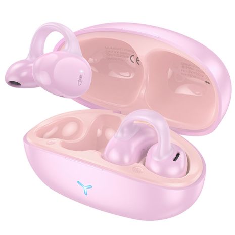 Наушники HOCO EW57 Auspicious clip-on true wireless BT headset |BT5.3, 70/450mAh, 11h| pink