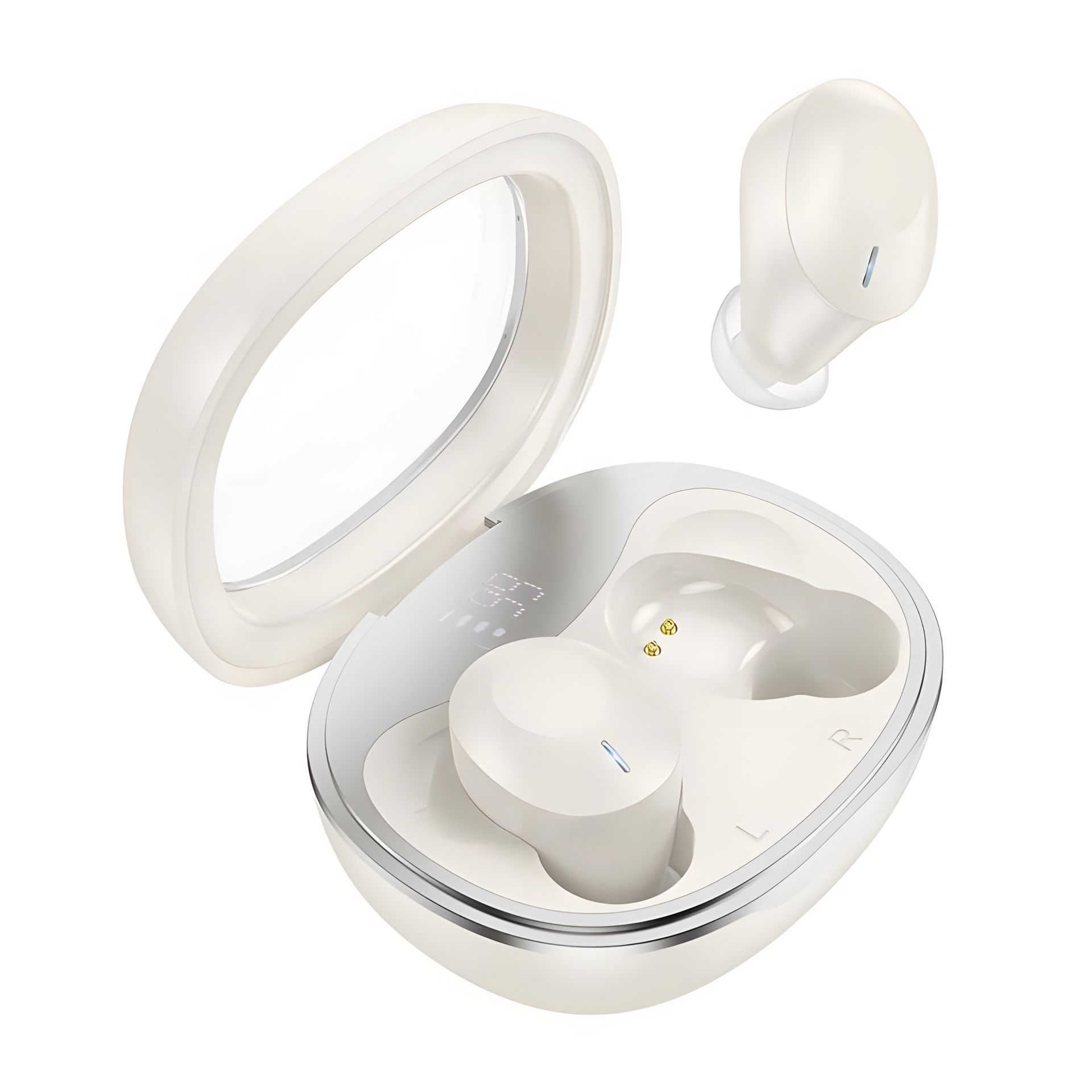 Навушники HOCO EQ3 Smart TWS | BT5.3, 300mAh, 7h | Milky white Навушники HOCO EQ3 Smart TWS | BT5.3, 300mAh, 7h | Milky white