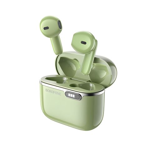 Навушники Bluetooth BOROFONE Leisure true бездротовий BT headset BW12 |BT5.1, 30/250mAh, 4h| green