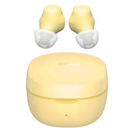 Навушники BASEUS WM01 Encok TWS | 5Hours, BT5.0, 40mAh/300mAh | (NGWM01) yellow Навушники BASEUS WM01 Encok TWS | 5Hours, BT5.0, 40mAh/300mAh | (NGWM01) yellow