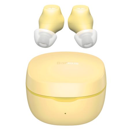 Навушники BASEUS WM01 Encok TWS | 5Hours, BT5.0, 40mAh/300mAh | (NGWM01) yellow Навушники BASEUS WM01 Encok TWS | 5Hours, BT5.0, 40mAh/300mAh | (NGWM01) yellow