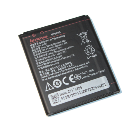 Акумулятор для Lenovo A1010 Plus (BL253 - 2050 mAh) [Original] 12 міс. гарантії