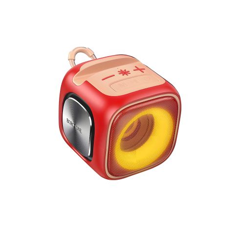 Портативна колонка BOROFONE BR29 Interest sports BT5.3, IPX6, USB, AUX, TWS, TF, FM, 7W, 3h speaker Red
