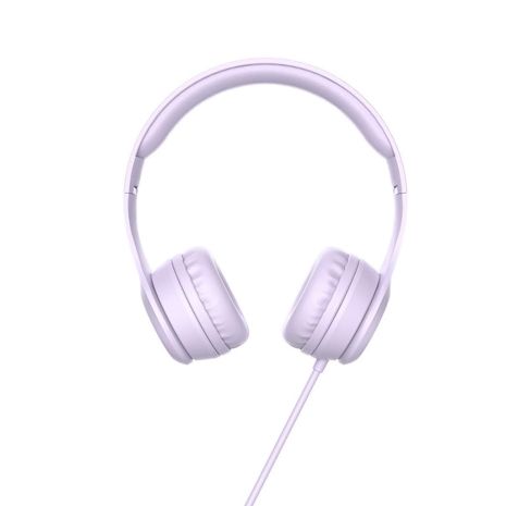 Дротові накладні навушники HOCO W21 with mic, 3.5mm, 1.2m, purple