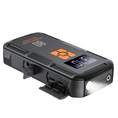 Універсальна Мобільна Батарея Hoco QS2 Air Pump/Jump Starter (8000mAh) Чорний Універсальна Мобільна Батарея Hoco QS2 Air Pump/Jump Starter (8000mAh) Чорний