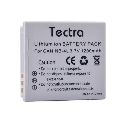 Акумулятор для Canon NB-4L Tectra 1200 mAh, 3.7V, 4.44Wh (IXUS120 130 IS 115220230255HS) Акумулятор для Canon NB-4L Tectra 1200 mAh, 3.7V, 4.44Wh (IXUS120 130 IS 115220230255HS)