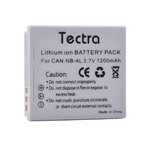 Tectra 1200 mAh, аккумулятор для Canon NB-4L (IXUS120 130 IS 115 220 230 255HS)