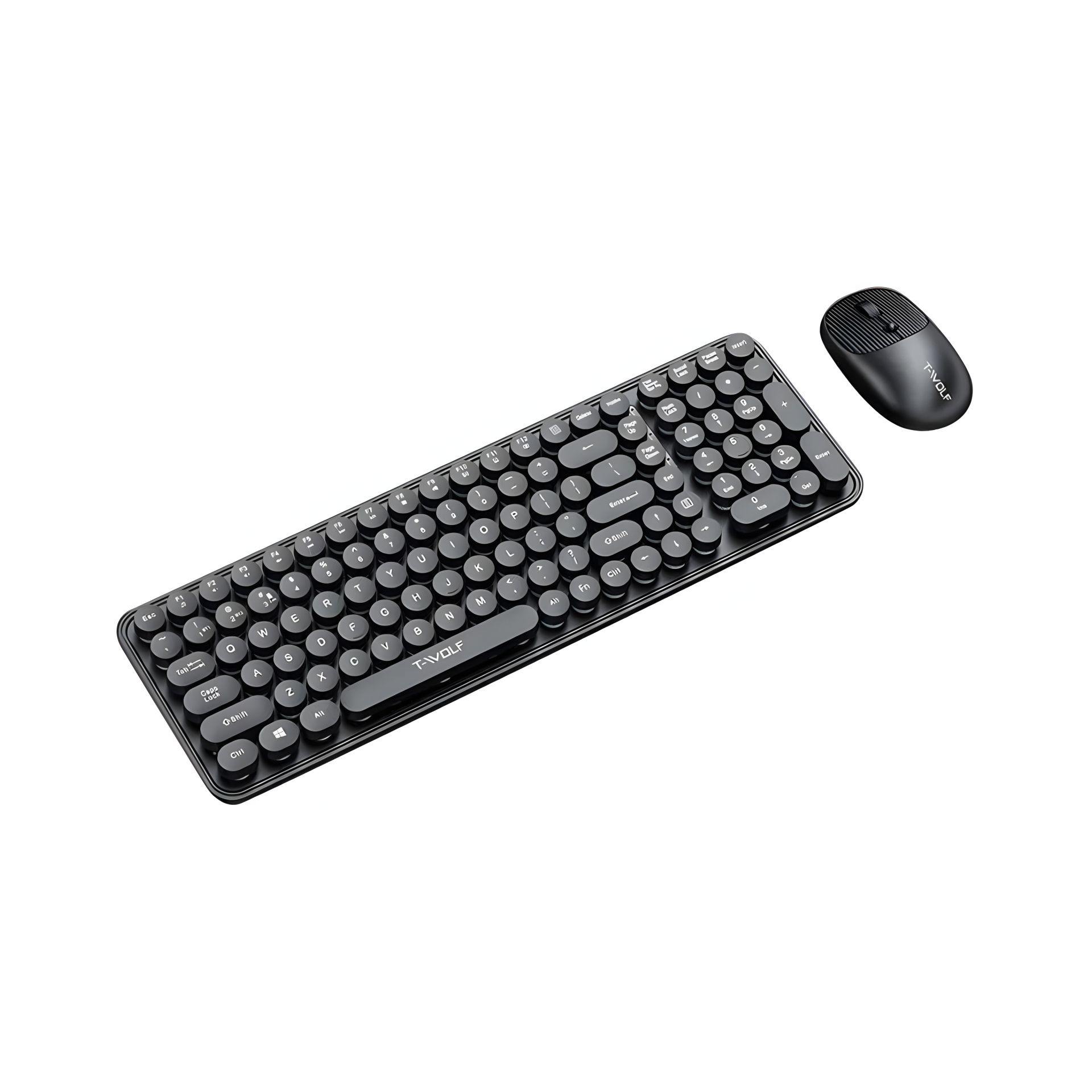 Бездротова Клавіатура та Миша TWolf TF350, 2.4G, 800-1600DPI, Black Бездротова Клавіатура та Миша TWolf TF350, 2.4G, 800-1600DPI, Black