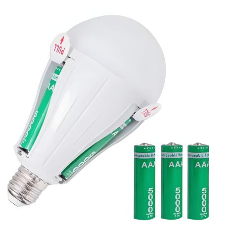 Аварійна автоматична LED лампа 30W на акумуляторах (E27/30W/3W від АКБ 3x18650/до 4-х годин/6800K)