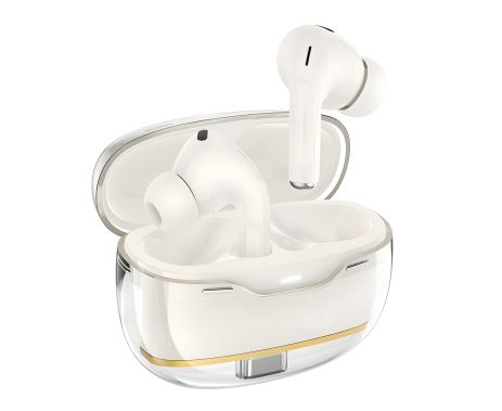 Беспроводные TWS наушники Hoco EW54 вакуумные milky white Беспроводные TWS наушники Hoco EW54 вакуумные milky white