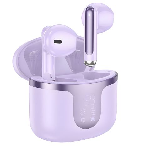Навушники HOCO EQ7 Snowflake true бездротовий BT headset |BT5.3, 40/300mAh, 7h| purple Навушники HOCO EQ7 Snowflake true бездротовий BT headset |BT5.3, 40/300mAh, 7h| purple