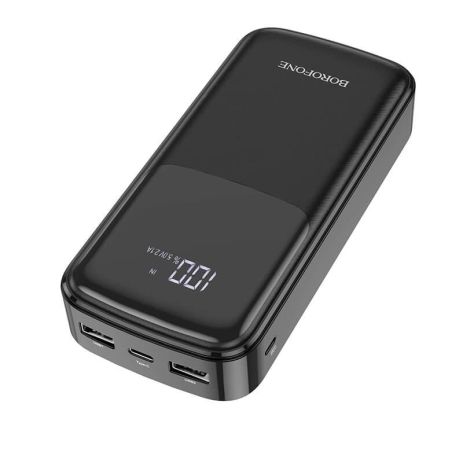 Повербанк BOROFONE BJ17A digital display 20000mAh | 2USB/1Type-C, 2.1A | black