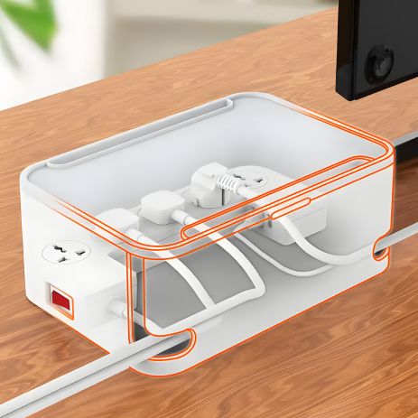 Мережевий подовжувач LDNIO Management Power Strip Box SN5310 | 3USB, QC, 5 Sockets, 15.5W/10A | white