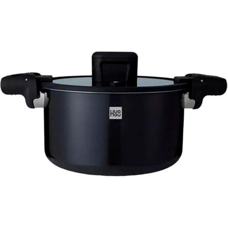 Каструля-скороварка Xiaomi HuoHou Stainless Steel Enamel Micro Pressure Cooker (Black)