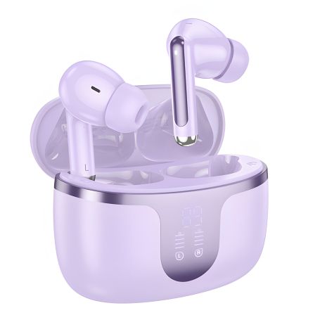Бездротові TWS навушники Hoco EQ10, вакуумні, BT5.3, фіолетові