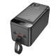 Повербанк HOCO J123D (Micro-USB/Type-C/iPhone, PD 20W/3USB QC3.0 22.5W/90000 mAh/LED) Black