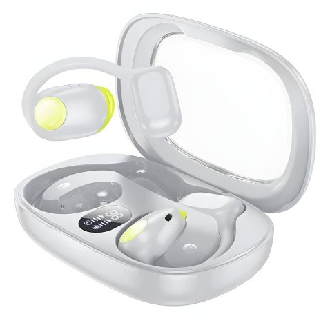 Серые открытые беспроводные наушники TWS Hoco EA1 |BT5.3, 90/500mAh, 10h|