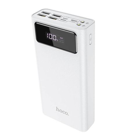 УМБ HOCO J65 30000mAh | 4USB / Lightning / Type-C, 2A, LED Display | white