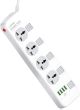 Подовжувач зарядний пристрій Ldnio SC4408EU (4 USB, 4 розетки, 2m, 4 Sockets, 3.4A, білий)