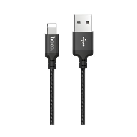 Чорний кабель Hoco X96 USB to Lightning 1m