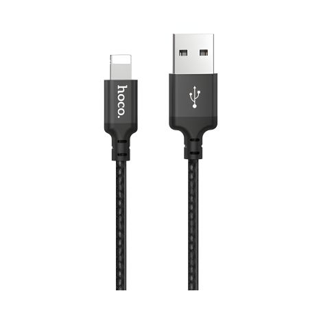 Чорний кабель Hoco X96 USB to Lightning 1m