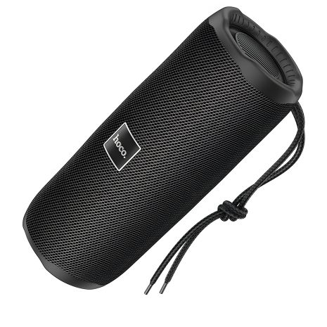 Чорна бездротова колонка Hoco HC16, IPX4, BT5.3, AUX, FM, USB, TF, 5Wx2, 1200mAh, 3h Чорна бездротова колонка Hoco HC16, IPX4, BT5.3, AUX, FM, USB, TF, 5Wx2, 1200mAh, 3h