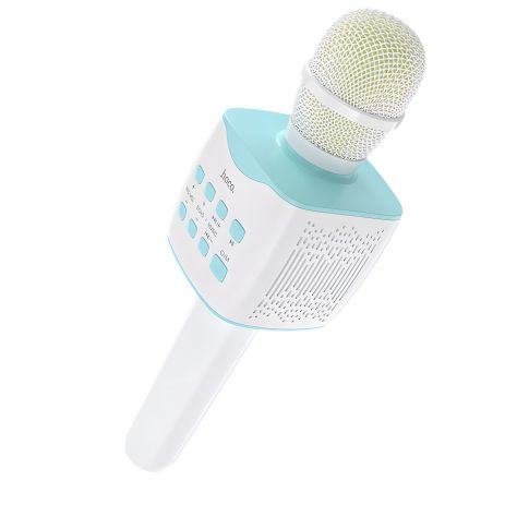 Синій караоке-мікрофон колонка Hoco BK5 бездротовий