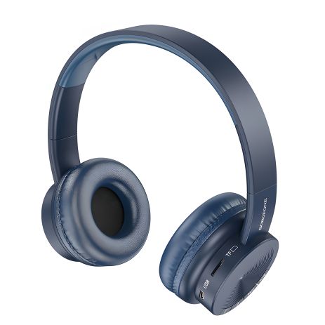 Синя Bluetooth стерео гарнітура Borofone BO11 Maily, AUX, BT5.0, 250mAh, 8h