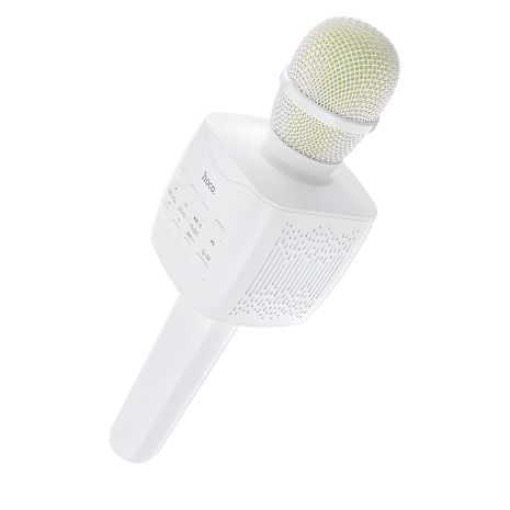 Караоке микрофон-колонка беспроводной Hoco BK5, белый Караоке микрофон-колонка беспроводной Hoco BK5, белый