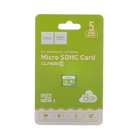 Карта пам'яті Hoco MicroSDHC 8gb 10 Class, зелена