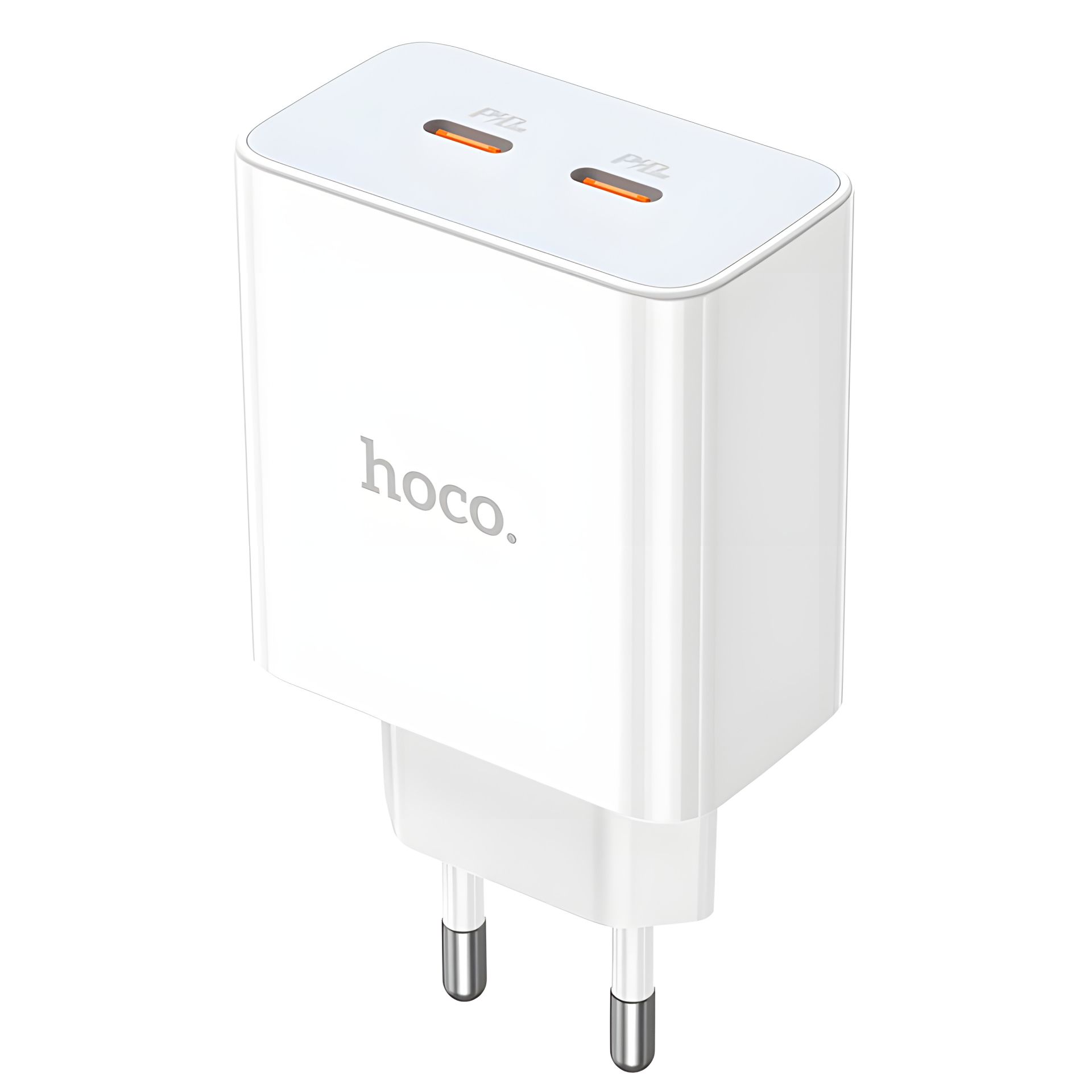 ЗУ сетевое Hoco C108A 2xType-C PD 35W белое ЗУ сетевое Hoco C108A 2xType-C PD 35W белое