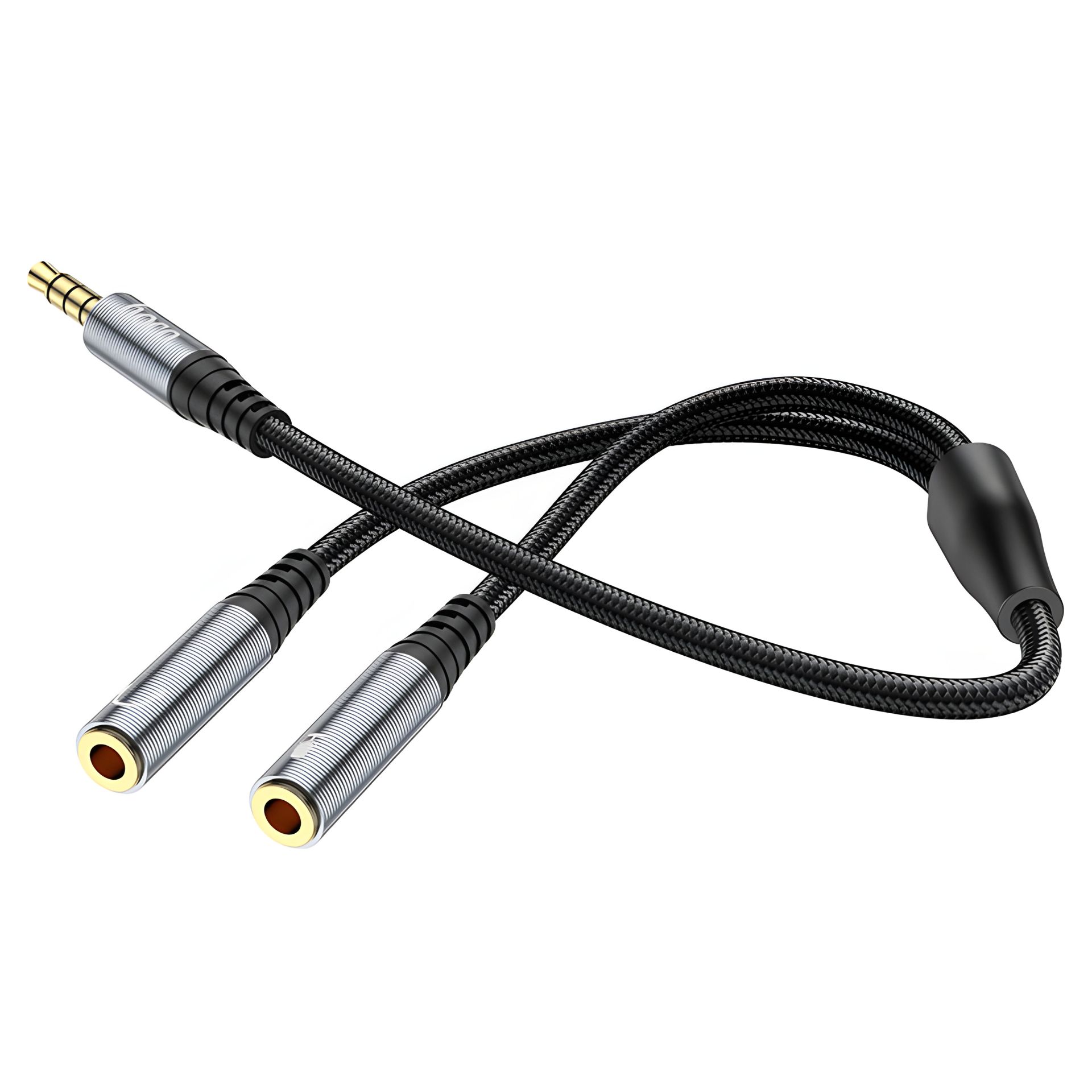 Переходник адаптер Hoco UPA21 / штекер 3.5 (4pin звук+микрофон) на разъемы 2*3.5 (3pin звук + 3pin микрофон) Серый Переходник адаптер Hoco UPA21 / штекер 3.5 (4pin звук+микрофон) на разъемы 2*3.5 (3pin звук + 3pin микрофон) Серый