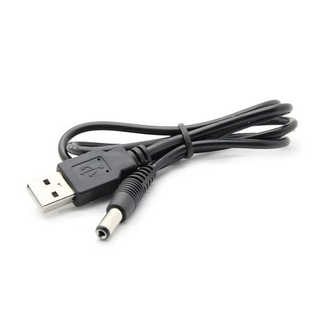 USB кабель для роутера DC 5.5x2.1 5V, 1m черный