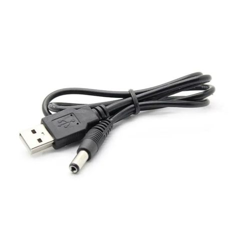 Кабель USB для роутера USB to DC 5.5x2.1 5V 1m чорний