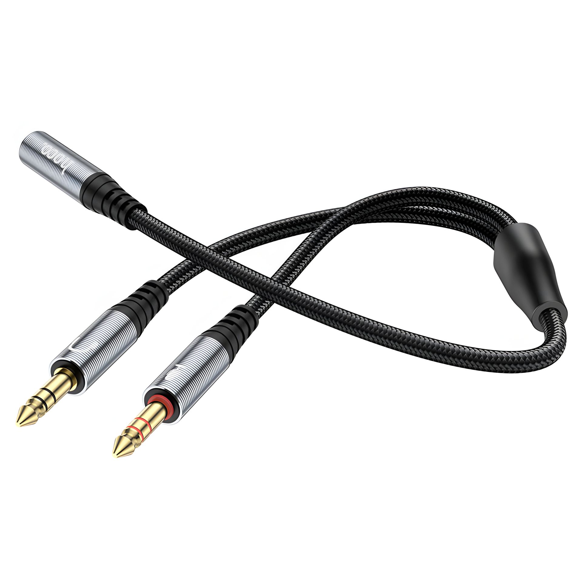 Переходник адаптер Hoco UPA21 / штекеры 2*3,5 (3pin звук + 3pin микрофон) на разъем 3.5 (4pin звук+микрофон) Серый Переходник адаптер Hoco UPA21 / штекеры 2*3,5 (3pin звук + 3pin микрофон) на разъем 3.5 (4pin звук+микрофон) Серый