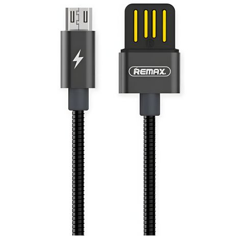 Кабель Remax RC-080m в металевому обплетенні USB to MicroUSB 1m чорний Кабель Remax RC-080m в металевому обплетенні USB to MicroUSB 1m чорний