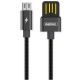 Кабель Remax RC-080m в металевому обплетенні USB to MicroUSB 1m чорний